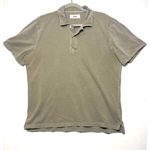 Buck Mason Mens XL Short Sleeve Cotton Polo Shirt Olive Green BM11145.223